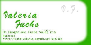 valeria fuchs business card